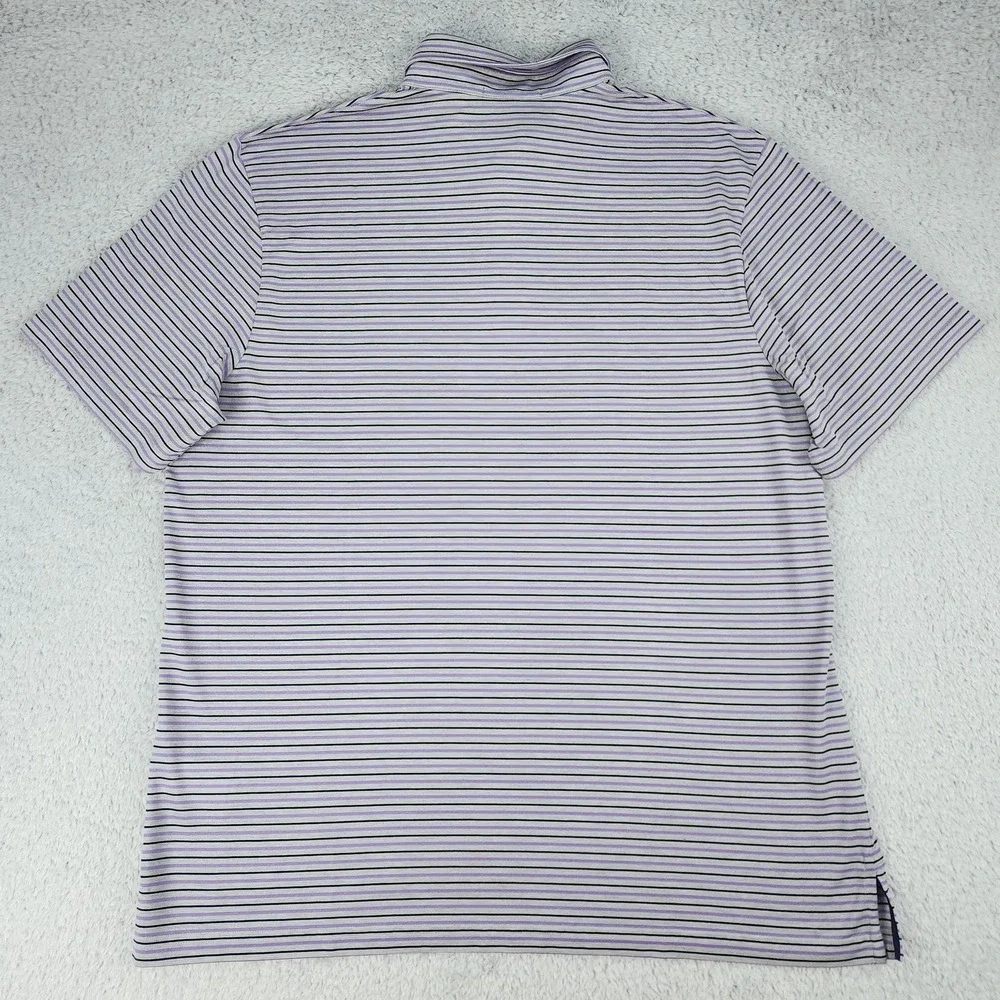 Ralph Lauren Polo Mens 2XL Purple Gray Striped Pro Fit Performance Wicking NEW